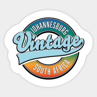 Johannesburg South Africa vintage logo Sticker